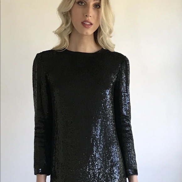 Neil Bieff vintage 80’s all black sequin dress approximate size 6 - Picture 2 of 8